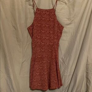 Hollister Brown Sleeveless Halter Sundress Mini